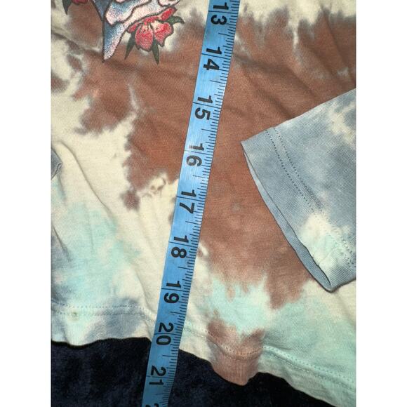 RARE VINTAGE Y2K ED HARDY TIE DYE ASIAN MOTIF LONG SLEEVED LIGHTWEIGHT TEE S - Picture 11 of 11